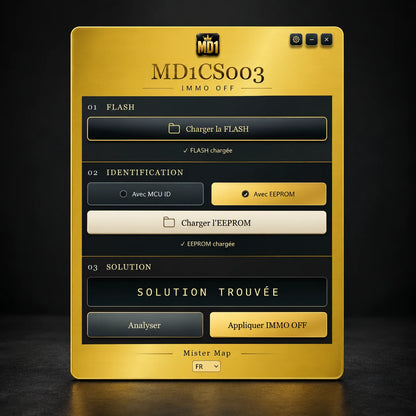 IMMO OFF MD1CS003 Bosch avec récupération automatique du MCU ID depuis l’EEPROM