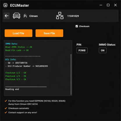 Logiciel ECUMaster decode pin code