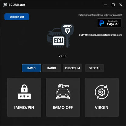 Logiciel ECUMaster IMMO OFF pour ECU automobile