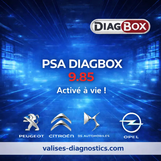 logiciel de diagnostic diagbox
version 9.85 pour véhicules psa
peugeot citroen ds opel