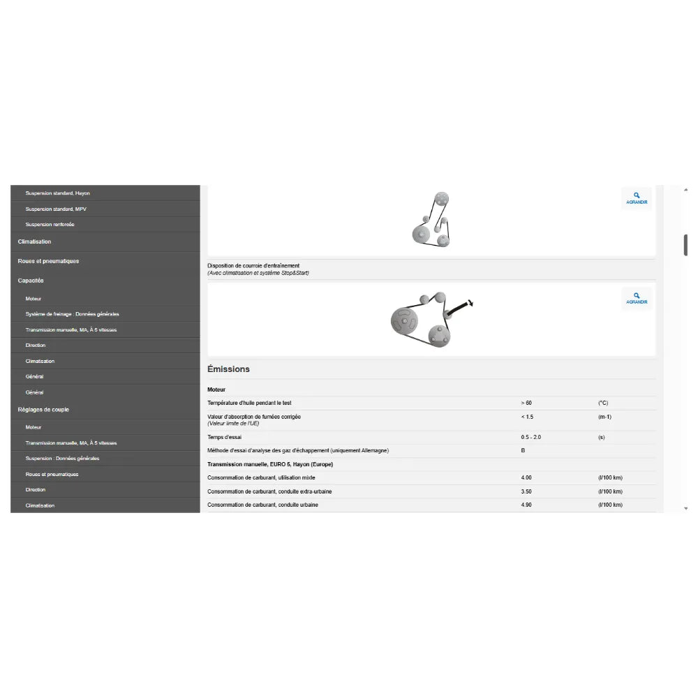 Haynes Pro en ligne avec mise à jour. Logiciel de réparation pour garage, boostez votre efficacité en accédant aux
données constructeurs